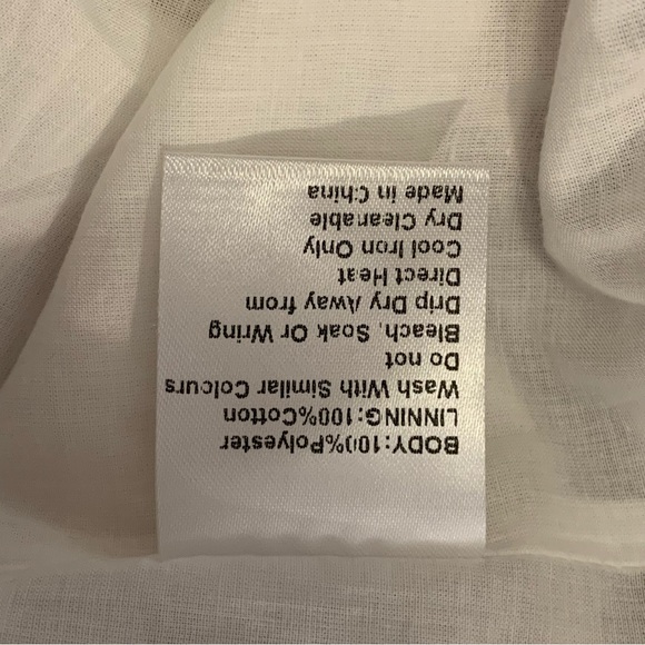 NWT Passion Fusion Tan Geometric Print Midi Shirt Dress w/ Puff Sleeves - Size 8 - Picture 7 of 7